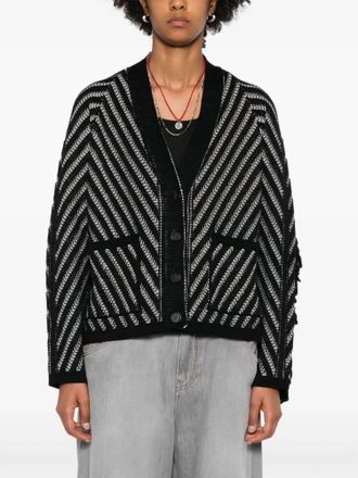 Golden Goose Womens Journey Olidia Cardigan In Black White