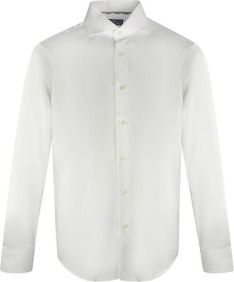 Aquascutum Heren overhemd met lange mouwen (Wit)