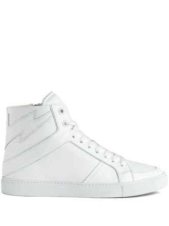 Zadig&Voltaire ZV1747 leren high-top sneakers - Wit
