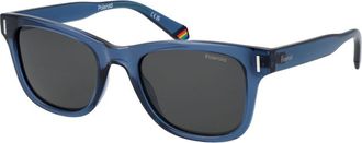 Polaroid Blauwe Plastic Zonnebril