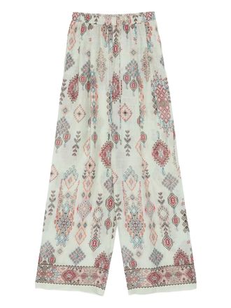 Ermanno Scervino Broek met geometrische print - Groen