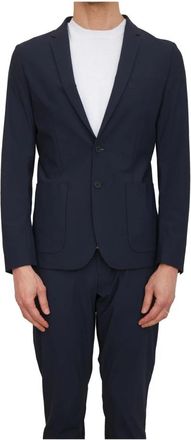 Antony Morato Slim Rad Jacket - Heren - Business blazers - Blauw - L - Leer - Kostuums