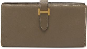 Hermès Etoupe Gray Epsom Leather Long Wallet (Bi-Fold) (Pre-Owned)