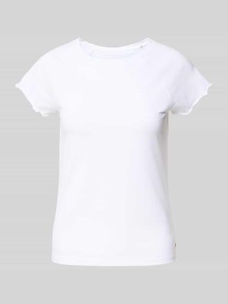 Tom Tailor Denim Regular Fit T-Shirt aus Baumwoll-Mix in Weiss, Gr&ouml;&szlig;e M