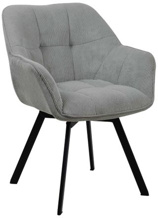 Clp Clp - Silla De Comedor Jordi Con Tapizado De Pana Gris