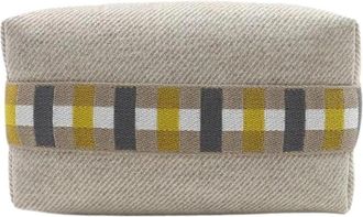 Herm&egrave;s Pre-owned Bride-A Wool Pouch - Dames - Vintage Accessoires - Beige - ONE Size - Wol - Vintage