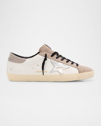 Golden Goose Men & apos;s Super-Star Leather and Suede Low-Top Sneakers