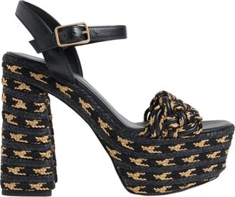 Castaner Sandalen - Dames - Sandalen met hakken - Zwart - 41 EU - Leer - Schoenen