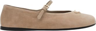 Prada Su&egrave;de ballerinas - Dames - Ballerinas - Beige - 38 1/2 EU - Su&egrave;de - Schoenen