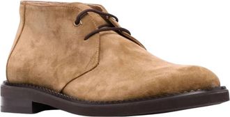 Ferragamo MenS Flat Lace Up Boots In Brown