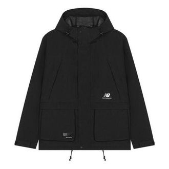 New Balance Woven Hooded Jacket Black AMJ23320-BK