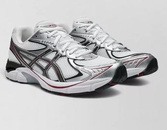Asics synthetic leather mesh low-top sneakers
