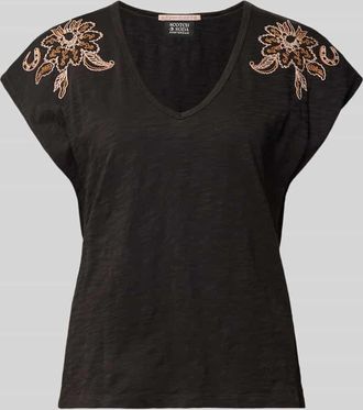 Scotch & Soda T-Shirt aus reiner Baumwolle in Dunkelgrau, Gr&ouml;&szlig;e XS