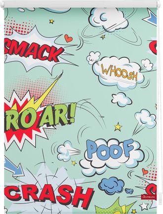 Lichtblick Original Seitenzugrollo »Klemmfix Motiv Crash« Lichtschutz ohne Bohren freihängend bedruckt