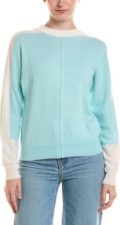 Fort&eacute; Cashmere Pop Trim Dolman Cashmere Sweater