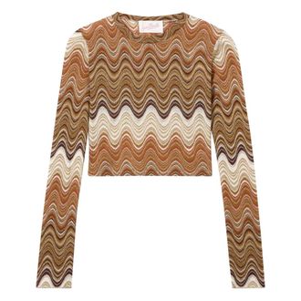 MC2 Saint Barth Rachel Sea Wave 18 Long Sleeve Shirt - Dames - Ronde hals truien - Veelkleurig - S - Truien & Vesten