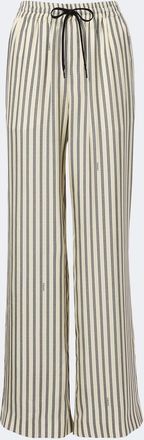 Versace Meandros silk twill wide-leg pants