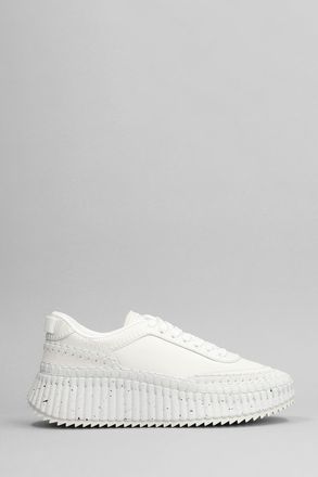 Chloé Nama Sneakers In White Leather