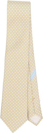 Ferragamo Cravatta in seta con motivo geometrico - Giallo