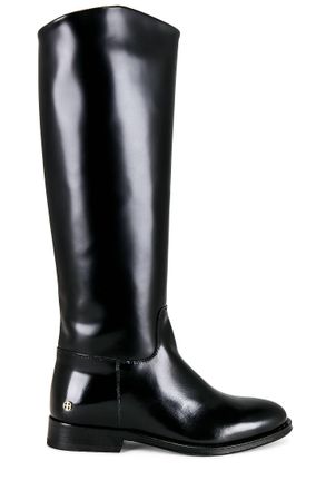 Anine Bing Womens Kari Riding Boots In High Shine Black