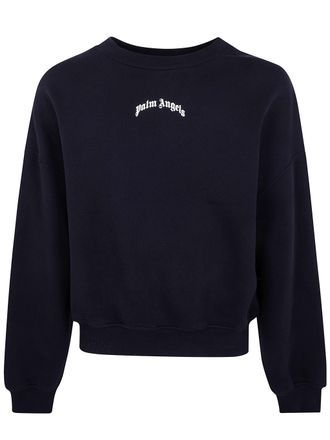 Palm Angels Back Curved Logo Loose Crew
