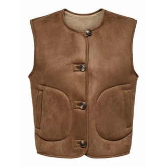 Only Vest zonder mouwen met knoopsluiting