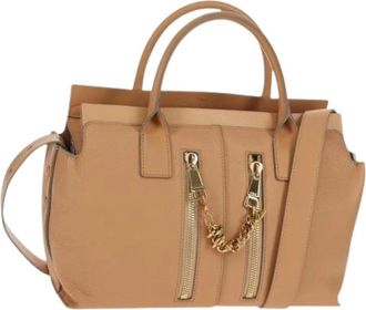 Chlo&eacute; Pre-owned Handbags, female, Beige, Size: ONE SIZE Pre-owned Cate satchel