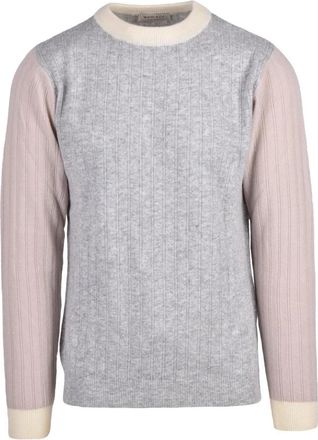Wool & Co Maglioncino Girocollo - Heren - Ronde hals truien - Grijs - L - Wol - Truien & Vesten
