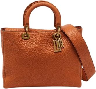 Dior Pre-owned Leren Handtas - Dames - Vintage Handtas - Oranje - ONE Size - Leer - Vintage