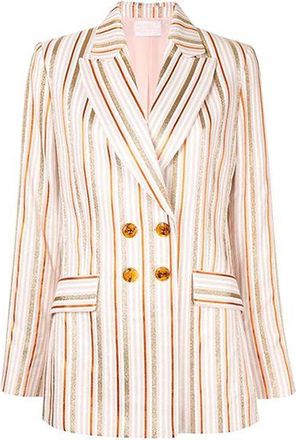 Peter Pilotto orange, pink & gold striped blazer Size S