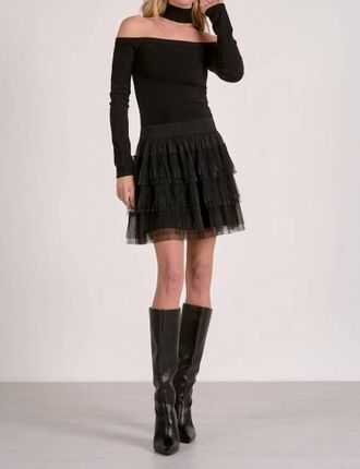 Elan Abundant Goodness Choker Sweater In Black