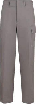 Fendi Broeken - Heren - Straight fit broeken - Grijs - M - Broeken