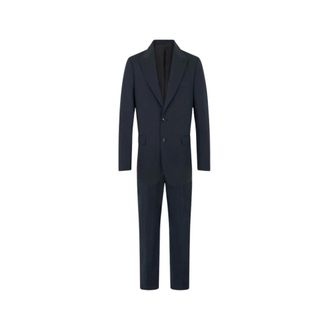 Roberto Cavalli Cotton and Linen Suit - male - Roberto Cavalli - Single Breasted Suits - Blue - 2XL - Suits