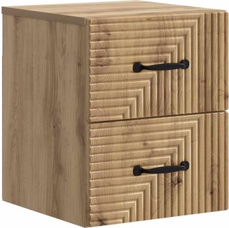 vidaXL Mesita De Noche De Pared Roble Artisan 34,5 X 33 X 40 Cm Vidaxl