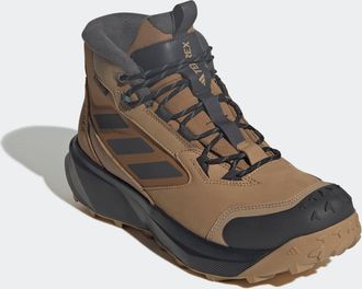 ADIDAS TERREX Winterboots ADIDAS TERREX WINTER LEATHER MID CUT RAIN.RDY COLD.RDY, Gr. 40,5, cardboard, carbon, bronze strata, Leder, Textil, Schuhe Winterboots, Win