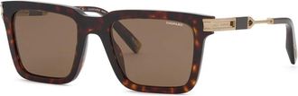 Chopard Polarized Brown Square Mens Sunglasses SCH411 909P 54