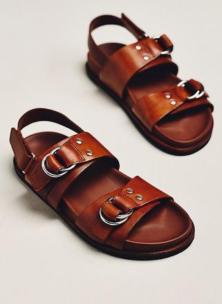 Grenson Davina Double-Strap Buckle Sandals