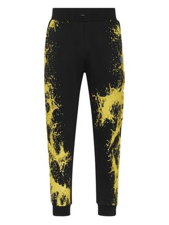 Plein Sport splash-print joggers - Black