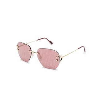 Cartier Sunglasses, male, Yellow, Size: 58 MM Ct0394S 003 Sunglasses