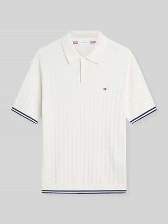 Tommy Hilfiger Regular Fit Poloshirt aus reiner Baumwolle in Offwhite, Gr&ouml;&szlig;e XXL