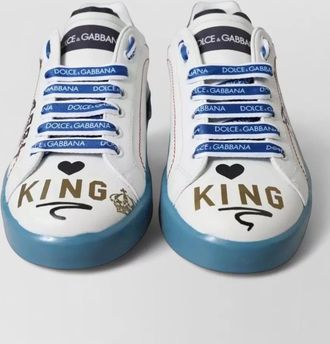 Dolce & Gabbana leather printed sneakers