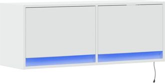 vidaXL Vidaxl - tv Wall Cabinet with led Lights White 100x31x35 cm