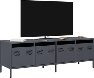 vidaXL Mueble De Tv Acero Laminado En Fr&iacute;o Antracita 135x39x43,5 Cm Vidaxl