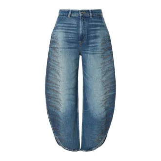 Liu Jo Pant.Balloon Splits H.w. - female - Liu Jo - Loose Fit Jeans - Blue - W25 - Jeans