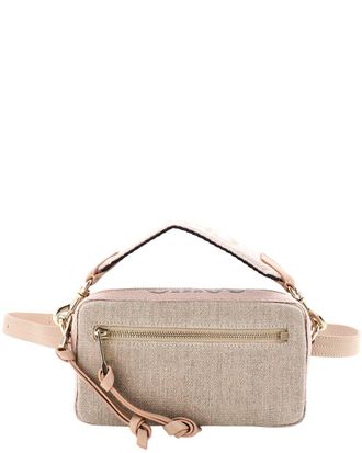 Chlo&eacute; Beige Canvas & Leather Woody Convertible Belt Bag (Authentic Pre-Loved)