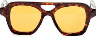 Lapima Occhiali da sole Samuel con effetto tartarugato - Marrone