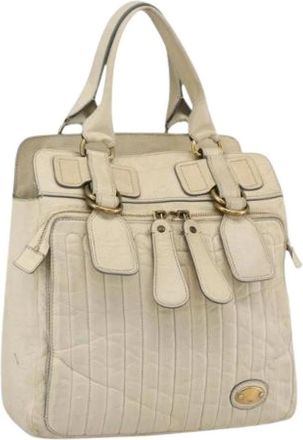 Chlo&eacute; Pre-owned Tote Bag - Dames - Vintage Handtas - Beige - ONE Size - Leer - Vintage