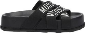 Moschino Schoenen, Dames, Zwart, 37 EU, Platform sportsandalen