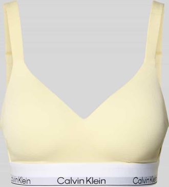 Calvin Klein Underwear Bralette aus Baumwoll-Mix in Hellgelb, Gr&ouml;&szlig;e XL