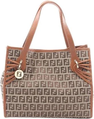Fendi Pre-owned Zucchino Canvas Tote Bag - Dames - Vintage Shopper - Beige - ONE Size - Vintage